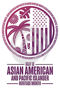 May is Asian American and Pacific Islander Heritage Month. Holiday concept. Template for background, banner, card