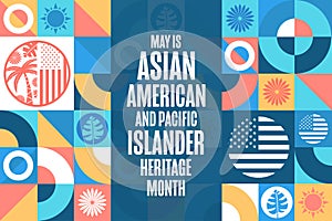 May is Asian American and Pacific Islander Heritage Month. Holiday concept. Template for background, banner, card