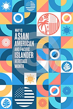 May is Asian American and Pacific Islander Heritage Month. Holiday concept. Template for background, banner, card