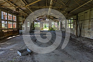 MAY 17 2019, GASCONADE COUNTY, MISSOURI USA  Deserted factory in Gasconade County Missouri along trail where Lewis and Clark stopp photo