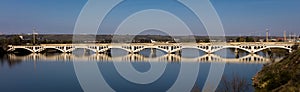 MAY 23, 2019 - GREAT FALLS, MONTANA, USA - Arched Bridge over Missouri River, Great Falls, Montana, USA photo