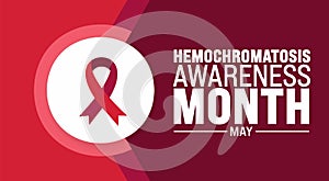 May is Hemochromatosis Awareness Month background template. Holiday concept. use to background, banner,