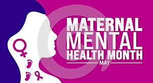 May is Maternal Mental Health Month background template. Holiday concept. use to background, banner, placard,