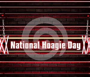 May month, day of May. National Hoagie Day, on bricks background