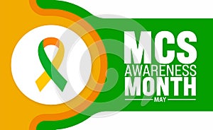 May is Multiple Chemical Sensitivity MCS Awareness Month background template. Holiday concept. photo