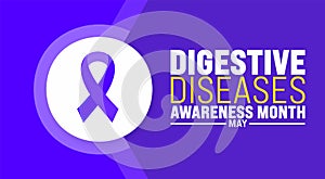 May is National Digestive Diseases Awareness Month background template. Holiday concept. use to background,