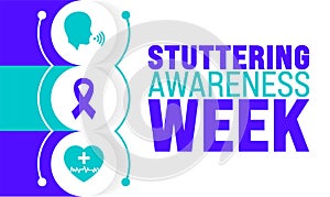 May is National Stuttering Awareness Week background template. Holiday concept. use to background, banner, placard,