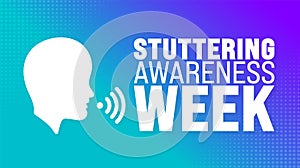 May is National Stuttering Awareness Week background template. Holiday concept. use to background, banner, placard,