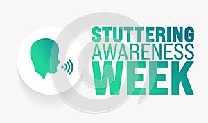 May is National Stuttering Awareness Week background template. Holiday concept. use to background, banner, placard, photo