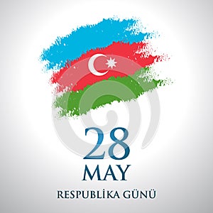 28 May Respublika gunu. Translation from azerbaijani: 28th May Republic day of Azerbaijan