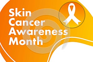 May is Skin Cancer Awareness Month concept. Template for background, banner, card, poster with text inscription. Vector