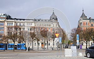 May Sunday walk in the center of Stockholm