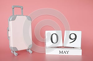 May 09, time for a spring holiday or travel, vacation calendar