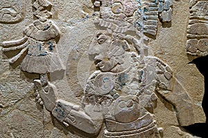 Maya Bas Relief Carving, Palenque, Mexico