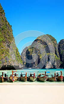 Maya Bay, Ko Phi Phi Leh Island, Krabi Province, Andaman Sea, Thailand