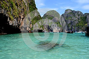 Maya Bay is the most beautiful paradise beach in Thailand.