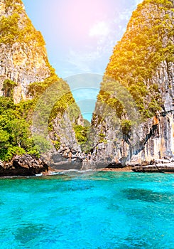 Maya bay Phi Phi Islands andaman sea Krabi, South of Thailand