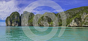 Maya bay with turqoise water in Phi phi islands Krabi Thailand