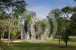 Maya buildings in Tikal, Guatemala