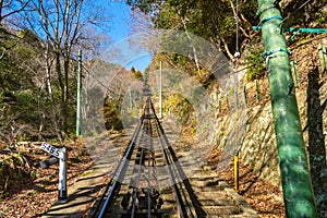 Maya cable car and ropeway system travels between the mountaintop and base of Mt. Maya