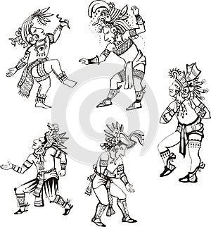 Maya characters dancing