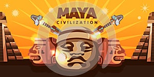 Maya Civilization Horizontal Poster