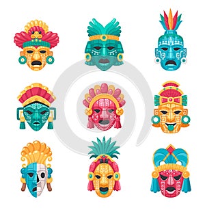 Maya Civilization Icons Set