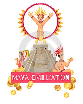 Maya Civilization Illustration