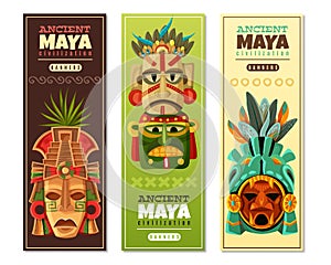 Maya Civilization Vertical Banners