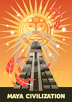 Maya Civilization Vertical Poster