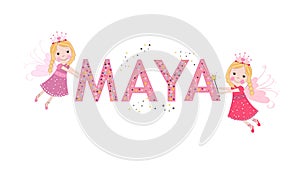 Maya female name with cute fairy tale