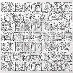 Maya glyphs background photo