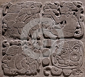 Maya hieroglyphic alphabet writing system