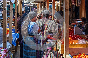 Mayan Indigenous People on Market, Guatemala