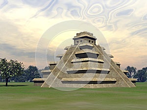 Maya pyramid - 3D render