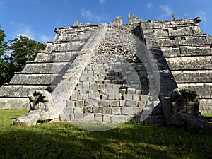 Maya pyramid temple Chichen Itza ruins in Yucatan, Mexico