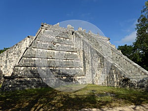 Maya pyramid temple Chichen Itza ruins in Yucatan, Mexico photo