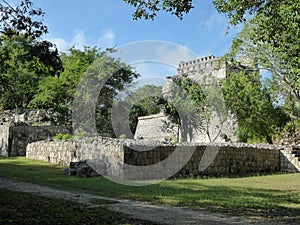 Maya pyramid temple Chichen Itza ruins in Yucatan, Mexico photo