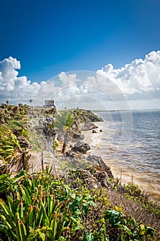 Maya Ruins of Tulum on the Ocean