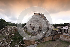 Maya temples in Uxmal, Mexico