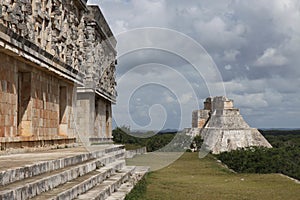 Maya temples in Uxmal, Mexico photo