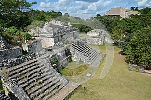 Mayan archeological site of Ek Balam (black jaguar) surrounded b