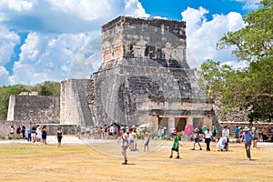 The mayan ball game arena at the ancient city of Chichen Itza