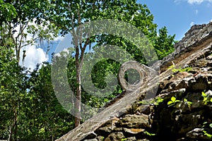 Mayan ball game ruins