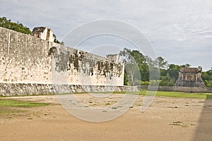 Mayan ballcourt in Chichen Itza, Mexico photo