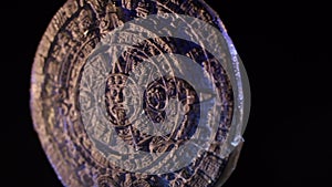 Mayan calendar on black background