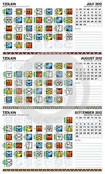 Mayan calendar, July-September 2012 (American) photo