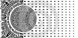 Mayan Calendar Vector on a white background.