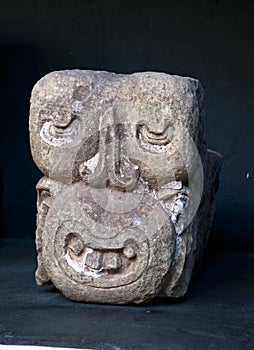 Mayan Carving of Ahau Symbol