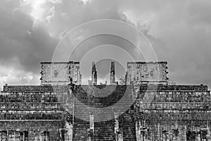 Temple of the Warriors with Chac Mool statue, Chichen Itza, Mexico photo
